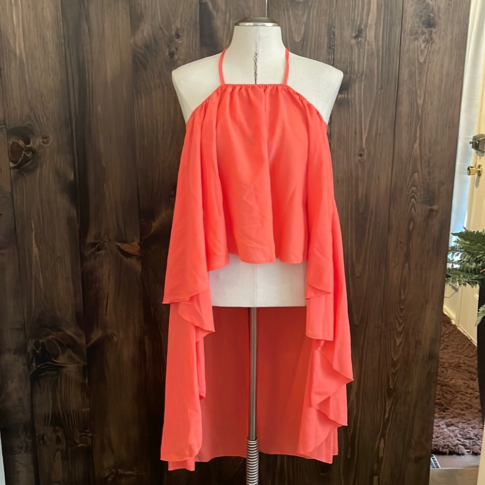 Orange highland low top with open back